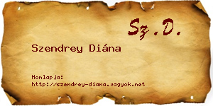 Szendrey Diána névjegykártya