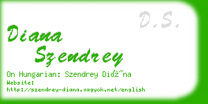 diana szendrey business card